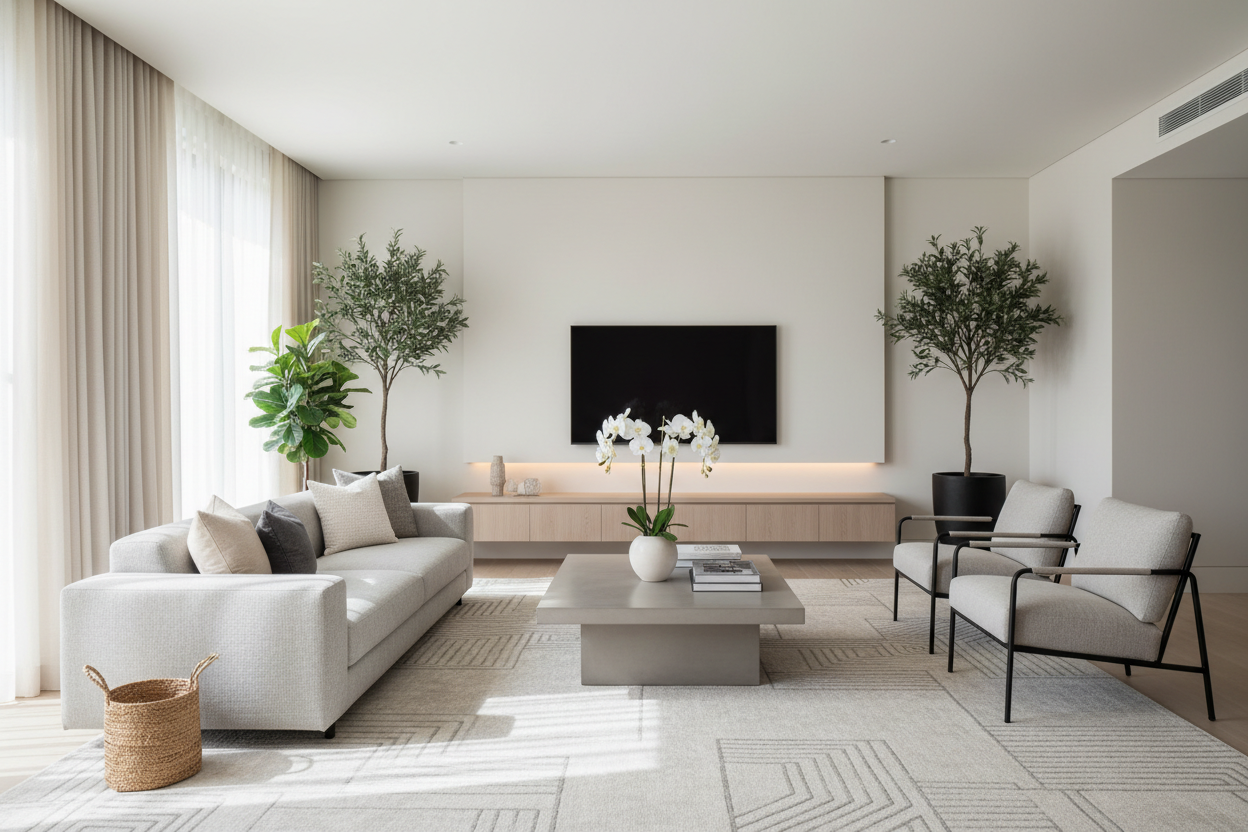 Salón sofisticado moderno